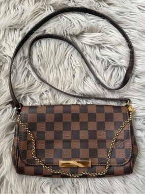 LOUIS VUITTON Favorite PM Damier Ebene Crossbody Bag